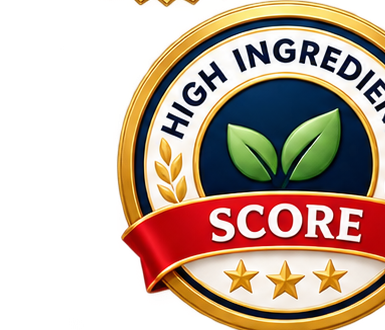 High Ingredient Score visual badge — Prime Select editorial ingredient-transparency designation